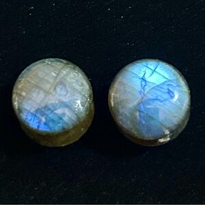 Blue Labradorite Double Flare Plug Earrings 1/2” (12mm)